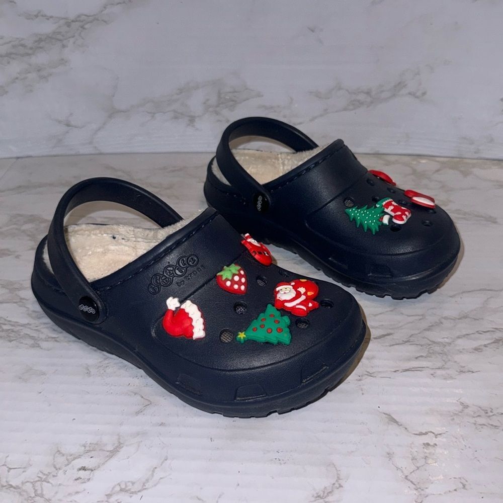 Crocs jibbets Christmas Santa‎ theme sandals clogs shoes size 11